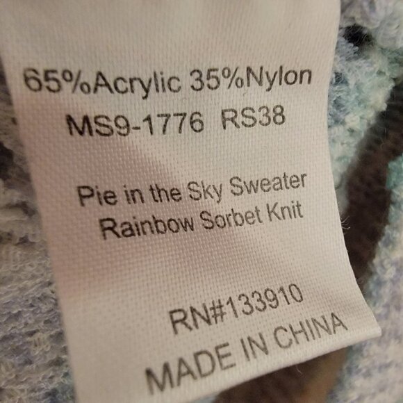 Show Me Your MuMu Sweater Pie In The Sky Rainbow Sorbet Knit S Oversized - Picture 5 of 6